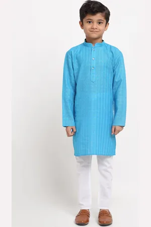 Kraft Boys Blue Regular Pure Cotton Kurta with Pyjamas