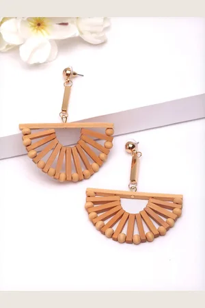 Avant Garde Brown Contemporary Drop Earrings