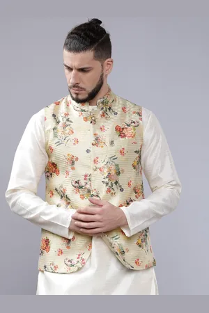 Buy Grey 3-Piece Ethnic Suit for Men by KISAH Online | Ajio.com