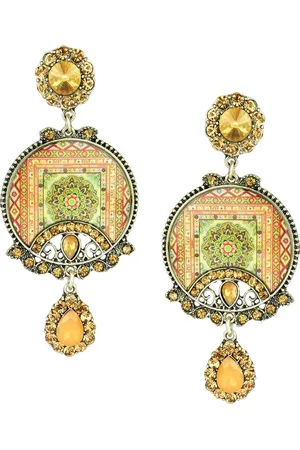 DESI COLOUR Gold-Toned Contemporary Drop Earrings
