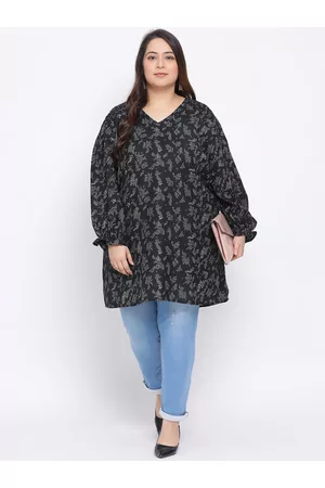 Oxolloxo Women Black Printed Tunic
