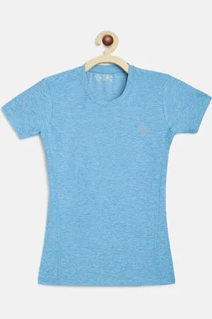 Chimprala Girls Blue Sports Running T-shirt