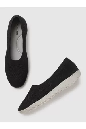 Marc Loire Women Black Woven Design Slip-On Sneakers