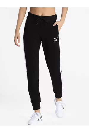 PUMA Women Black Solid Iconic T7 FT Slim-Fit Sustainable Sustainable Joggers