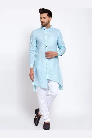 KLOTTHE Men Woven Blue Kurta