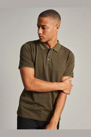Matinique Men Olive Green Polo Collar T-shirt