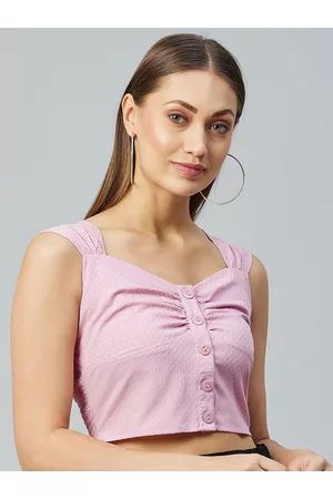 marie claire Women Pink Crop Top