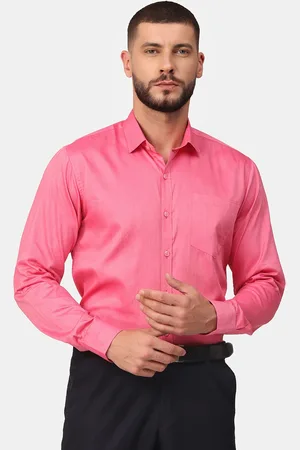 Copperline Men Pink Comfort Slim Fit Cotton Formal Shirt