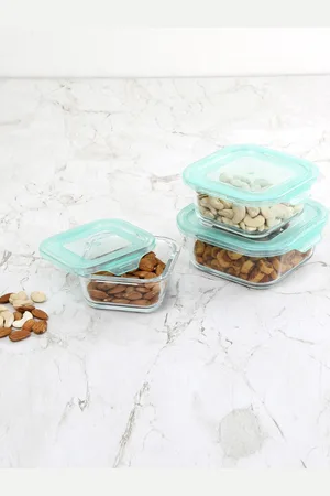 Home Centre Spinel Becket Glass Storage Container - Set of 3