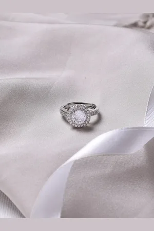 Joker & Witch Silver-Toned & Rhinestone Studded Finger Ring