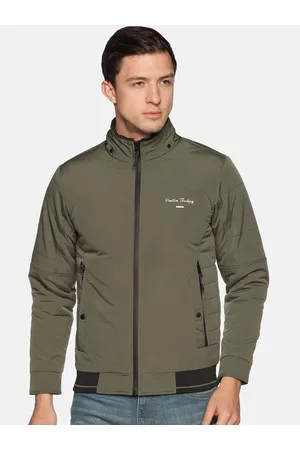 SHOWOFF Men Olive Green Windcheater Outdoor Puffer Jacket