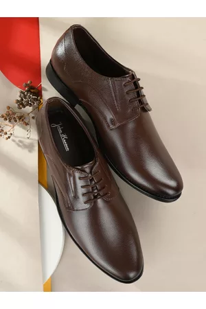 John Karsun Men Brown Solid Formal Derbys