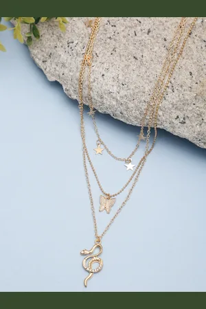 Celena Cole Gold-Toned Gold-Plated Layered Necklace
