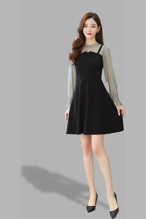 JC Collection Women Black Mini Dress