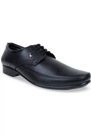 ACTION Men Black Solid Formal Derbys