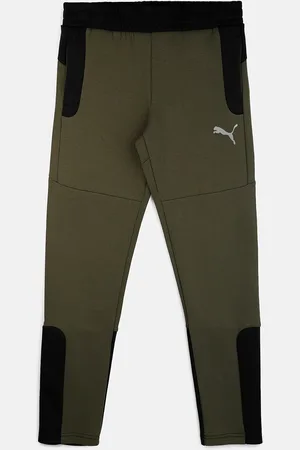 PUMA Boys Green & Black Colourblocked Evostripe dryCELL Track Pants