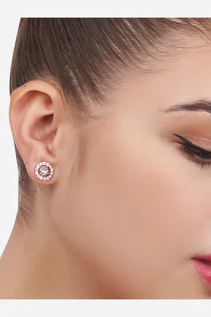 Ami Rose Gold Plated Circular Studs Earrings
