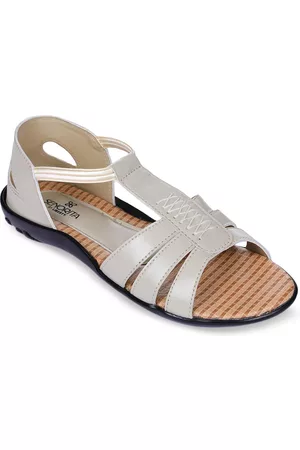 Liberty Women Beige Solid Comfort Heels