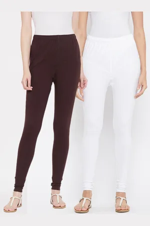 Tulsattva Women Pack Of 2 Solid Churidar-Length Leggings