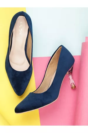 SHEZONE Women Blue Solid Pumps