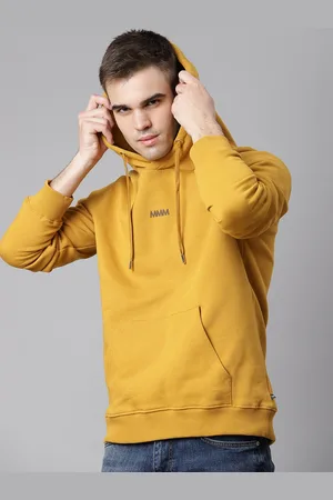 Matinique Men Yellow Hooded Sweatshirt