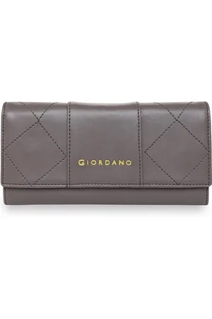 Giordano Women Grey PU Three Fold Wallet