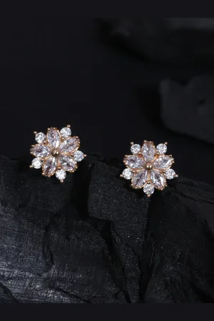 justpeachy Gold-Plated Floral Studs