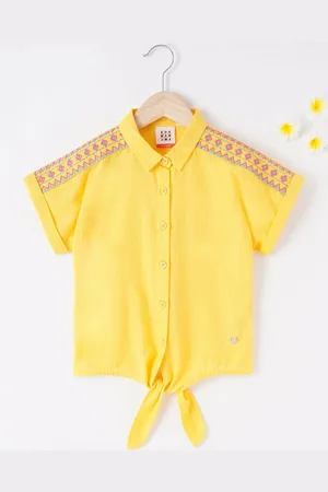 Ed-a-Mamma Yellow Extended Sleeves Shirt Style Top