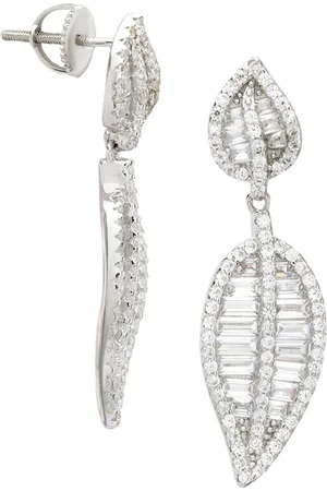 Anayra Jewellery White Circular Drop Earrings