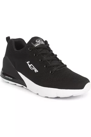 LANCER Men Black Textile Running Non-Marking Shoes