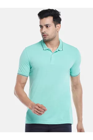 Pantaloons Men Green Polo Collar Outdoor T-shirt