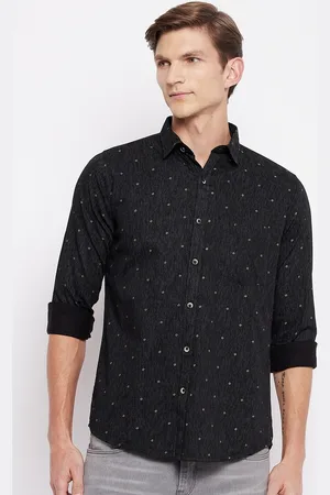 Duke Men Green Slim Fit Printed Casual Shirt