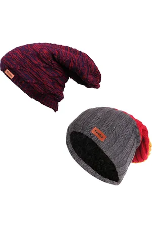 Knotyy Unisex Pack of 2 Multicoloured Acrylic Beanie