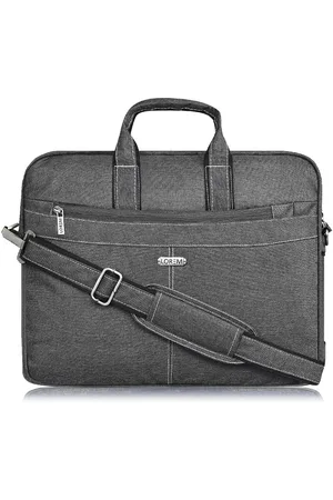 Lorem Unisex Grey & Silver-Toned Messenger Bag