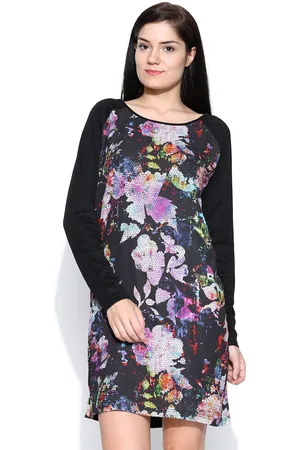 ONLY Black Printed Shift Dress
