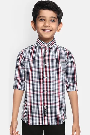 METRO KIDS COMPANY Boys Multicoloured Checked Organic Cotton Casual Shirt