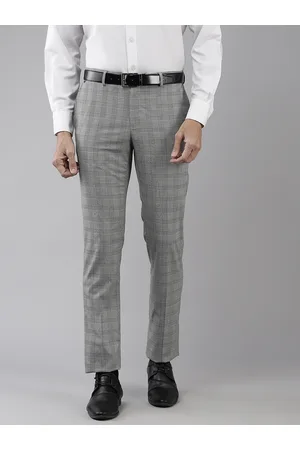 Blackberrys Formal Trousers : Buy Blackberrys Slim Fit Checks Formal Grey  Trouser Online | Nykaa Fashion