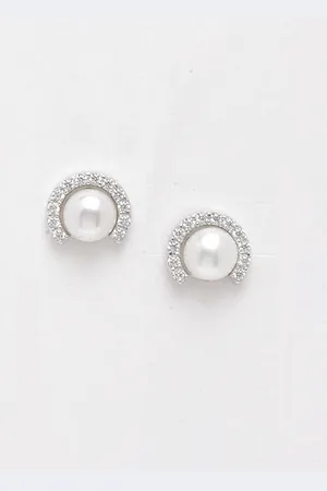 CLARA Silver-Toned Circular Studs