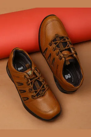Red Chief Men Brown Textured Formal Boots
