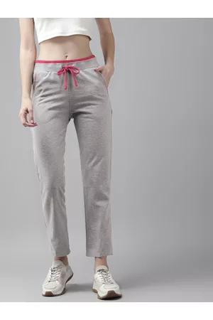Cayman Women Grey Melange Solid Cropped Track Pants