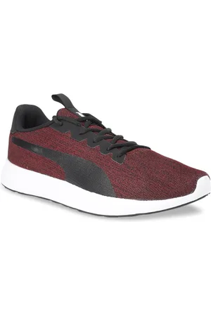 PUMA Men Maroon Mesh Jigsaw Sneakers