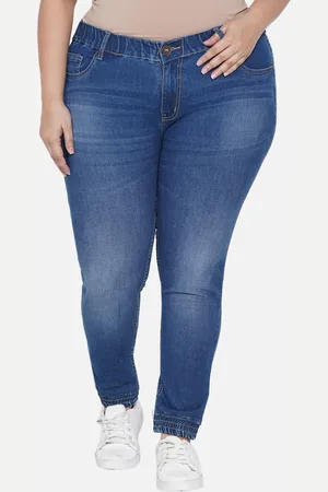 John Pride Women Blue Skinny Fit Light Fade Stretchable Jogger Jeans