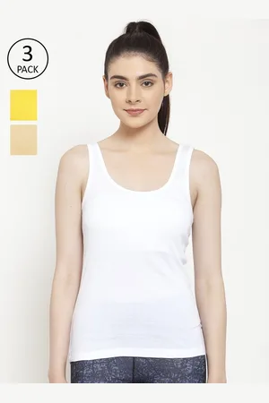Friskers Women Pack of 3 Solid Tank Top