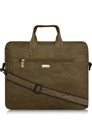 Lorem Unisex Olive Green Textured Laptop Bag