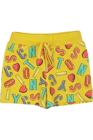 Tiny Girl Girls Mustard Typography Printed Shorts