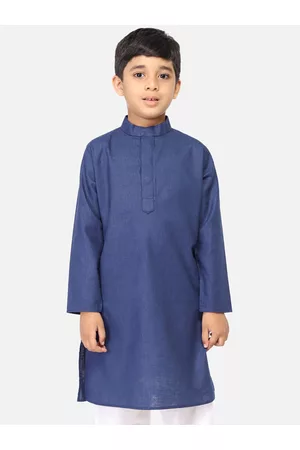 TABARD Boys Blue Cotton Kurta