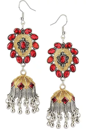 DESI COLOUR Multicoloured Dome Shaped Jhumkas Earrings