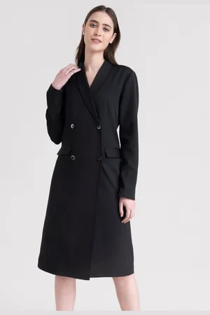 FableStreet Women Black Solid Shirt Dress