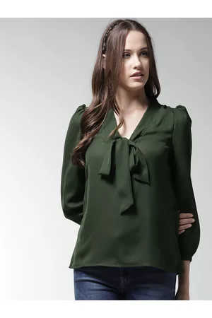La Zoire Women Olive Green Solid Top