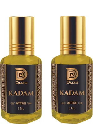 Duze Unisex Set Of 2 Natural Kadam Sandal Base Alcohol Free Attar with roller 6ml